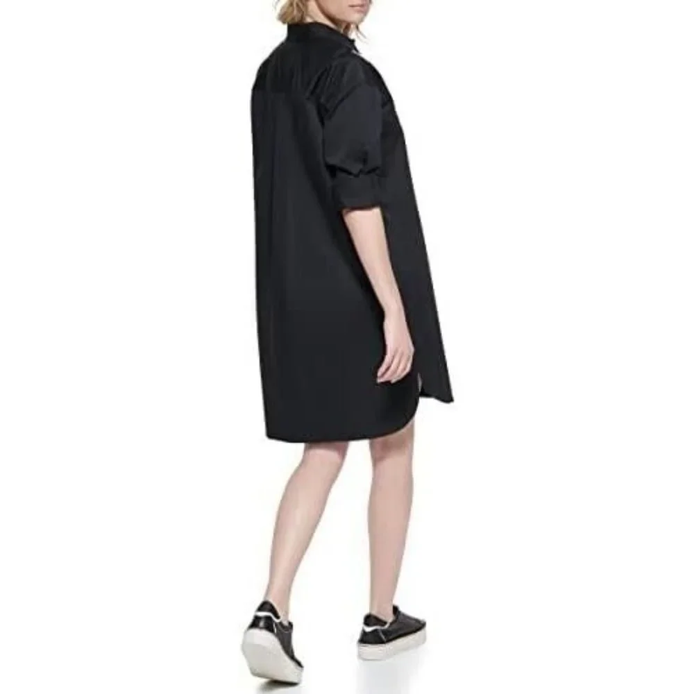 Karl Lagerfeld Paris Print and Patches Shirt / Dress Women's Size Medium - Picture 6 of 13